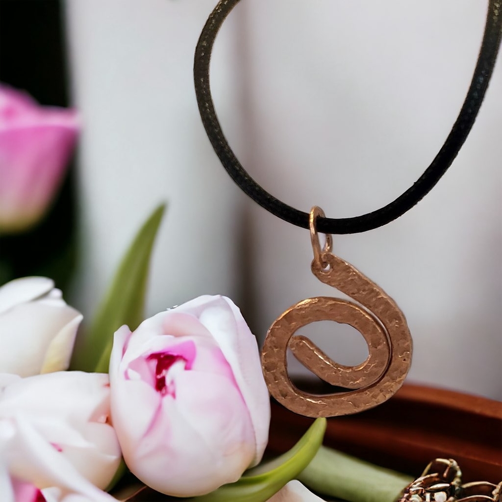 Orchid & Vine Handmade Artisan Hammered Copper Pendant Necklace Jewelry